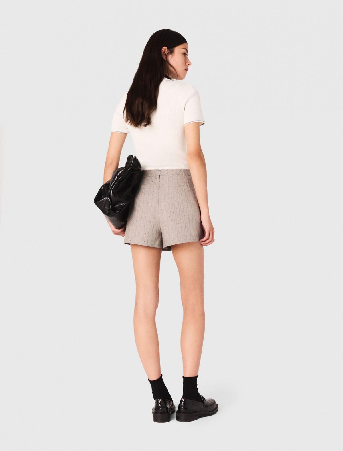 마쥬 테크니컬 플리츠 스트라스 하이브리드 쇼츠 스커트 3661601969676 HELLGRAU - 상세 이미지 4