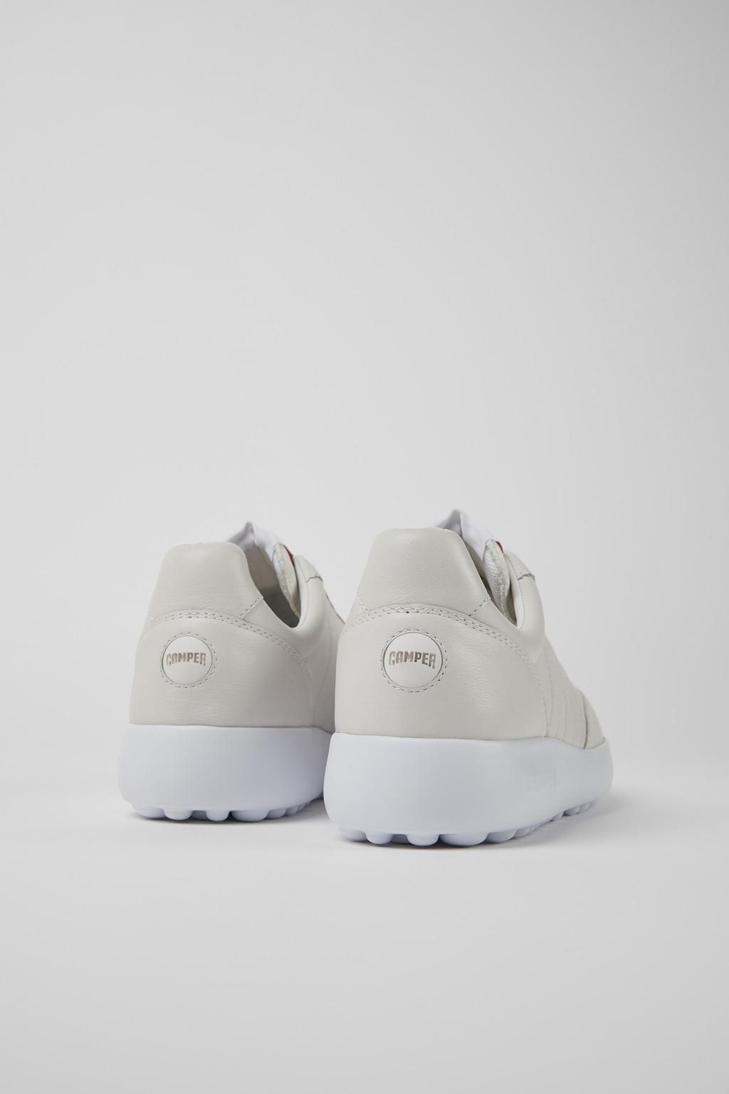 캠퍼 어반 베이직 화이트 레더 여성 로우탑 스니커즈 Pelotas XLite K201060-001 WHITE - 상세 이미지 3