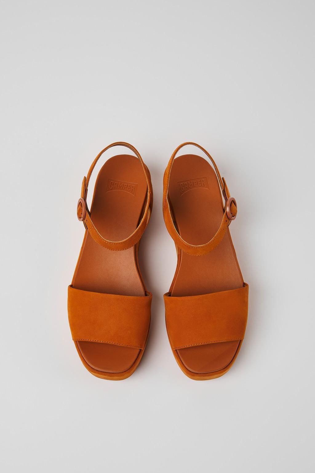 캠퍼 플랫폼 누벅 스트랩 샌들 Misia K200564-035 BROWN - 상세 이미지 4