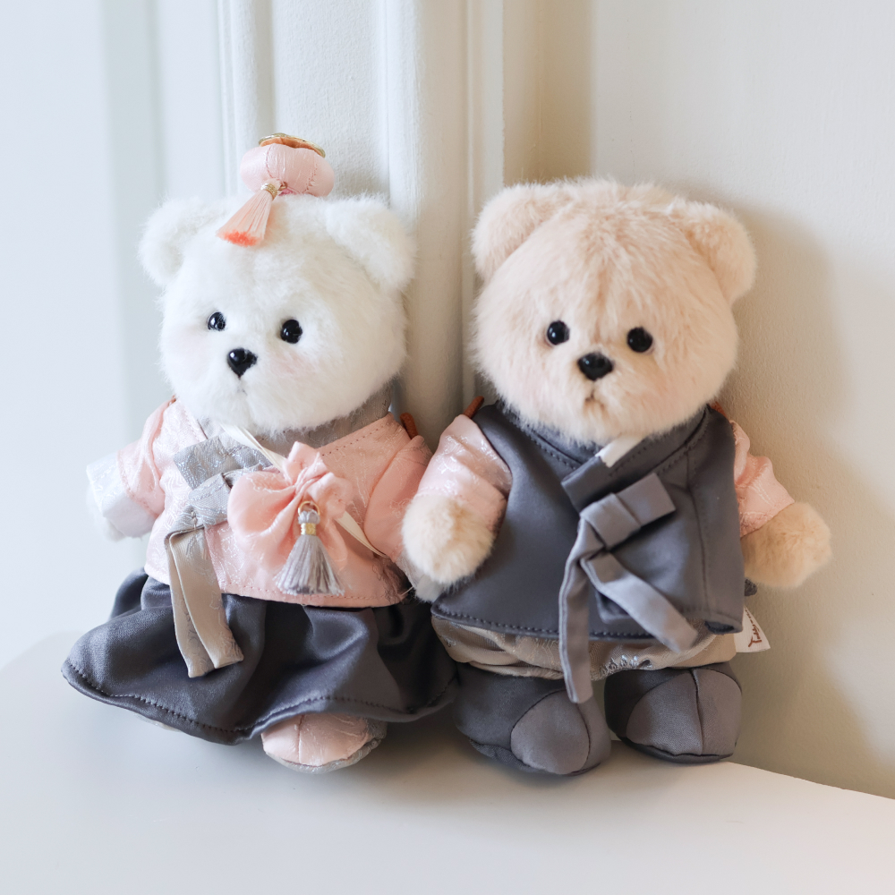 테디테일즈 한복 에디션 키링 XS 곰 돌이 애착 인형