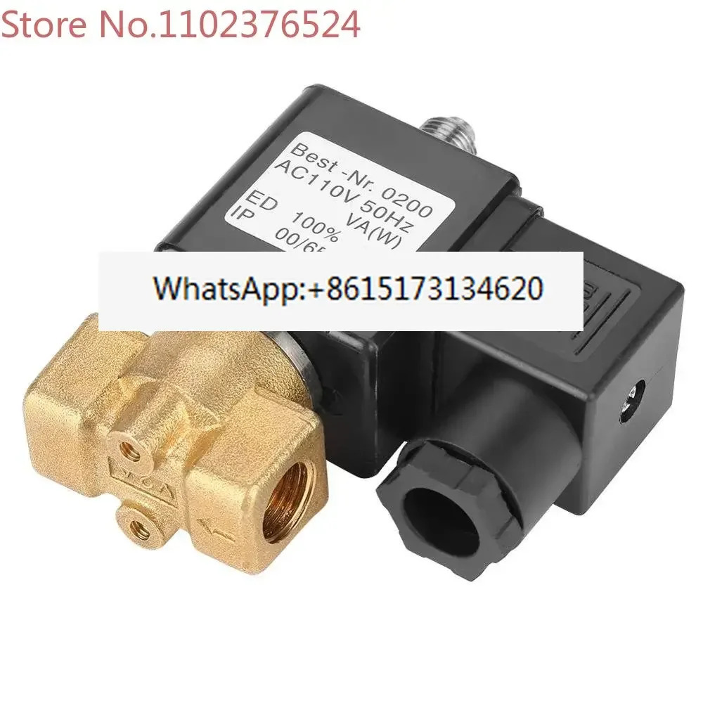 COVNA DN8 1/4인치 3방향 12V DC 정상 닫힘작동 황동 미니 솔레노이드 물 밸브