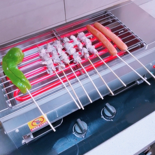 무연 전기그릴 삼겹살 바비큐 철판 생선 자동 꼬치구이 연기 불판 - 상품 이미지