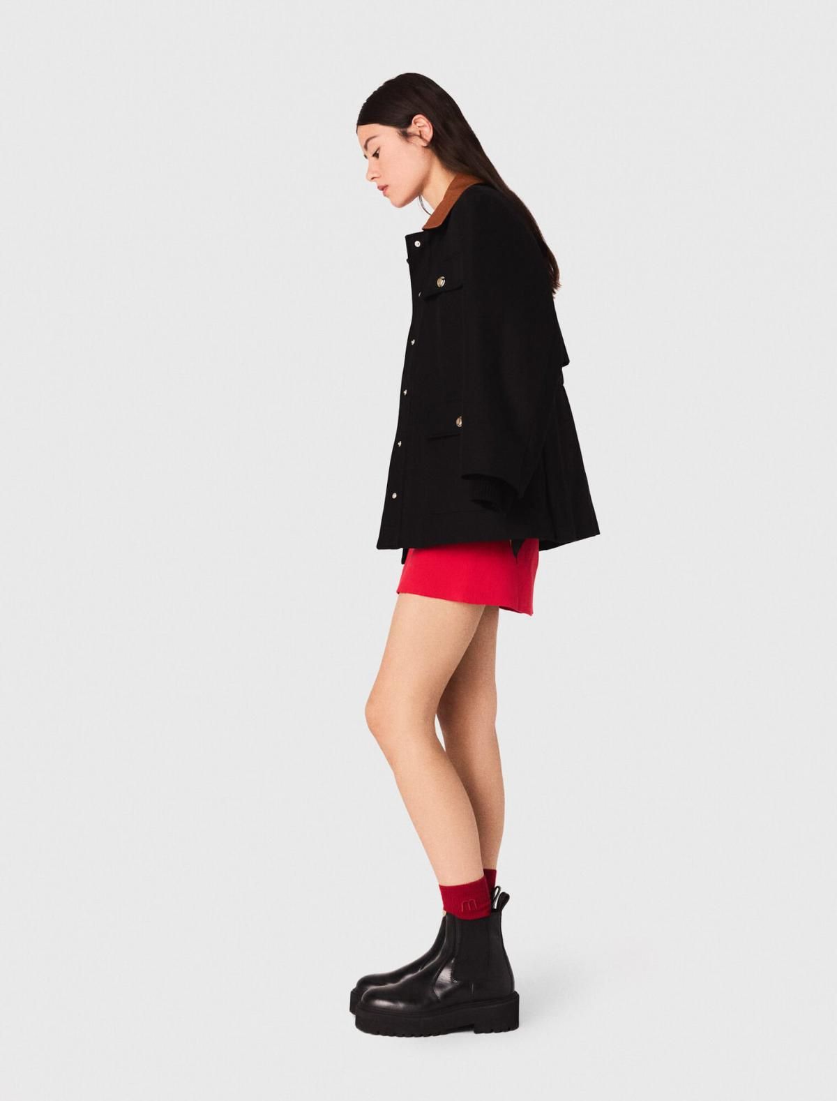 마쥬 테크니컬 레더 카라 퀼팅 파카 3661601972980 SCHWARZ - 상세 이미지 3
