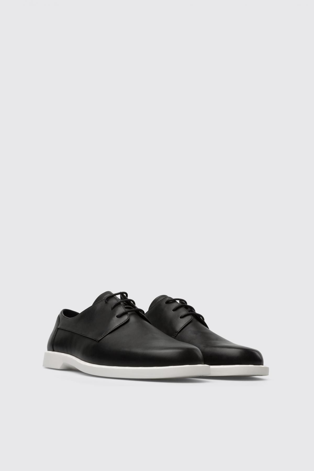 캠퍼 블랙 가죽 레이스업 슈즈 Juddie K200977-001 BLACK - 상세 이미지 2