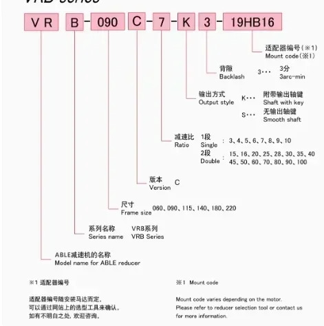 스테퍼 서보모터 감속기 고정밀 유성 기어 VRB VRS