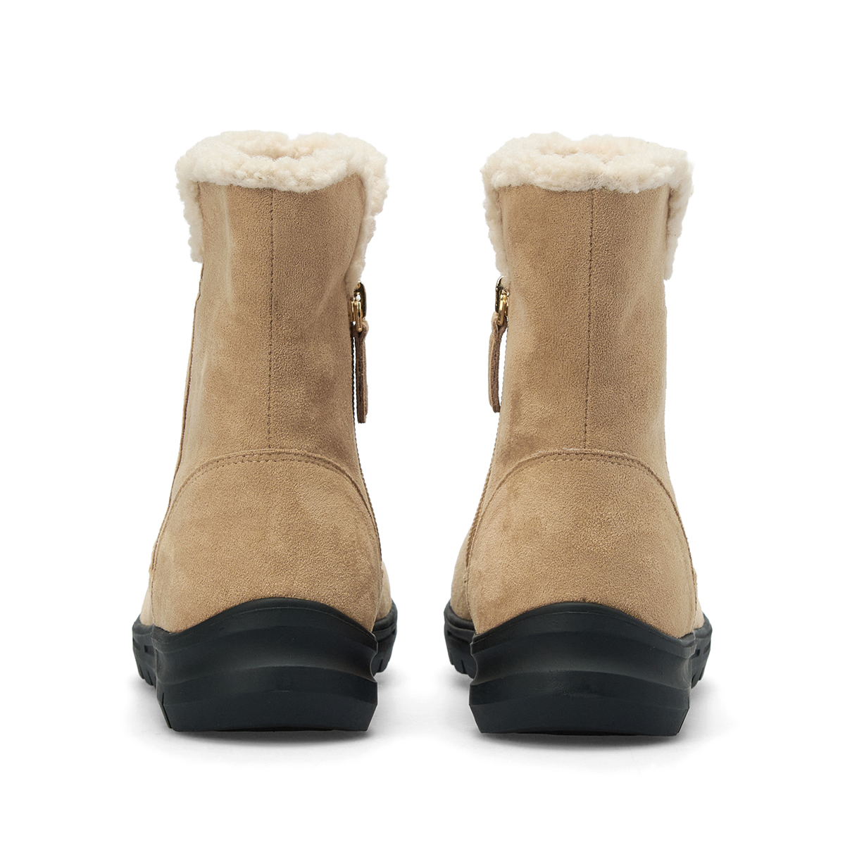 230~255 데이워크 털내피 발편한 아치깔창 여성 앵클 털부츠 도라 베이지 DW30078