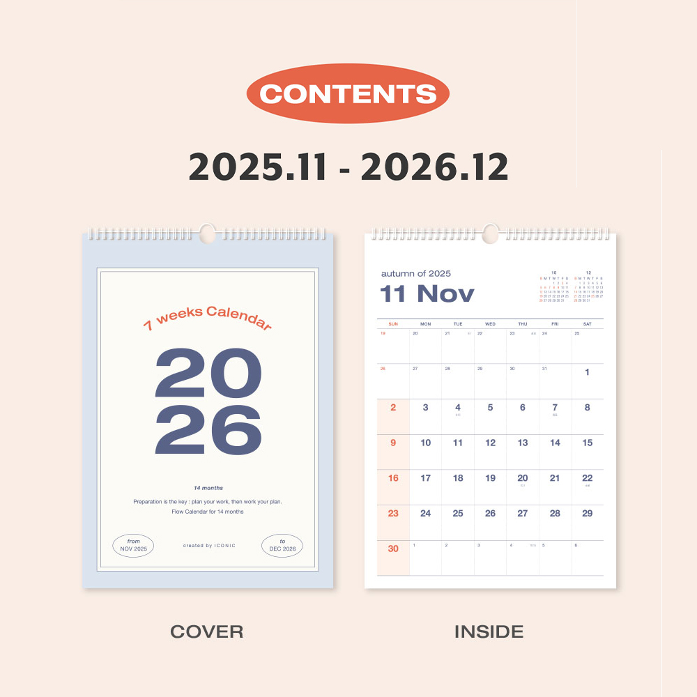 2026년 벽걸이달력 회사 사무실 벽달력 인테리어 뜯는 낱장 감성 월 캘린더 A3 - 상세 이미지 4