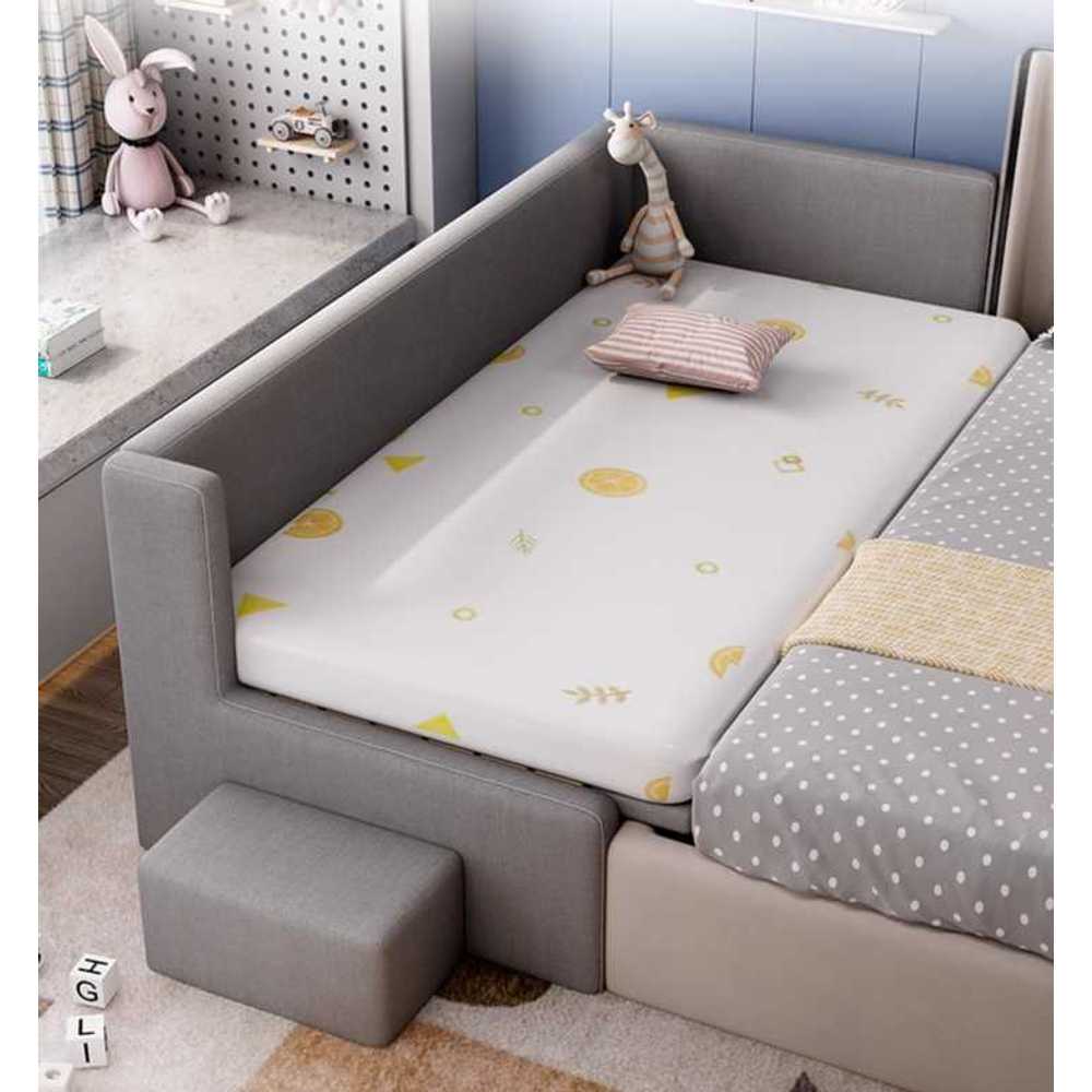 확장 침대 슬라이드형 가족용 공간활용 다용도 안전 양면 - 라이트 그레이 + 180x50cm - 상세 이미지 3