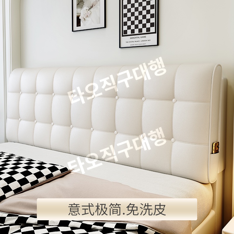 침대벽가드 쿠션 침대헤드 침실 커버 대형 머리 등쿠션 보호 등받이 머리맡 보드 - 상세 이미지 2