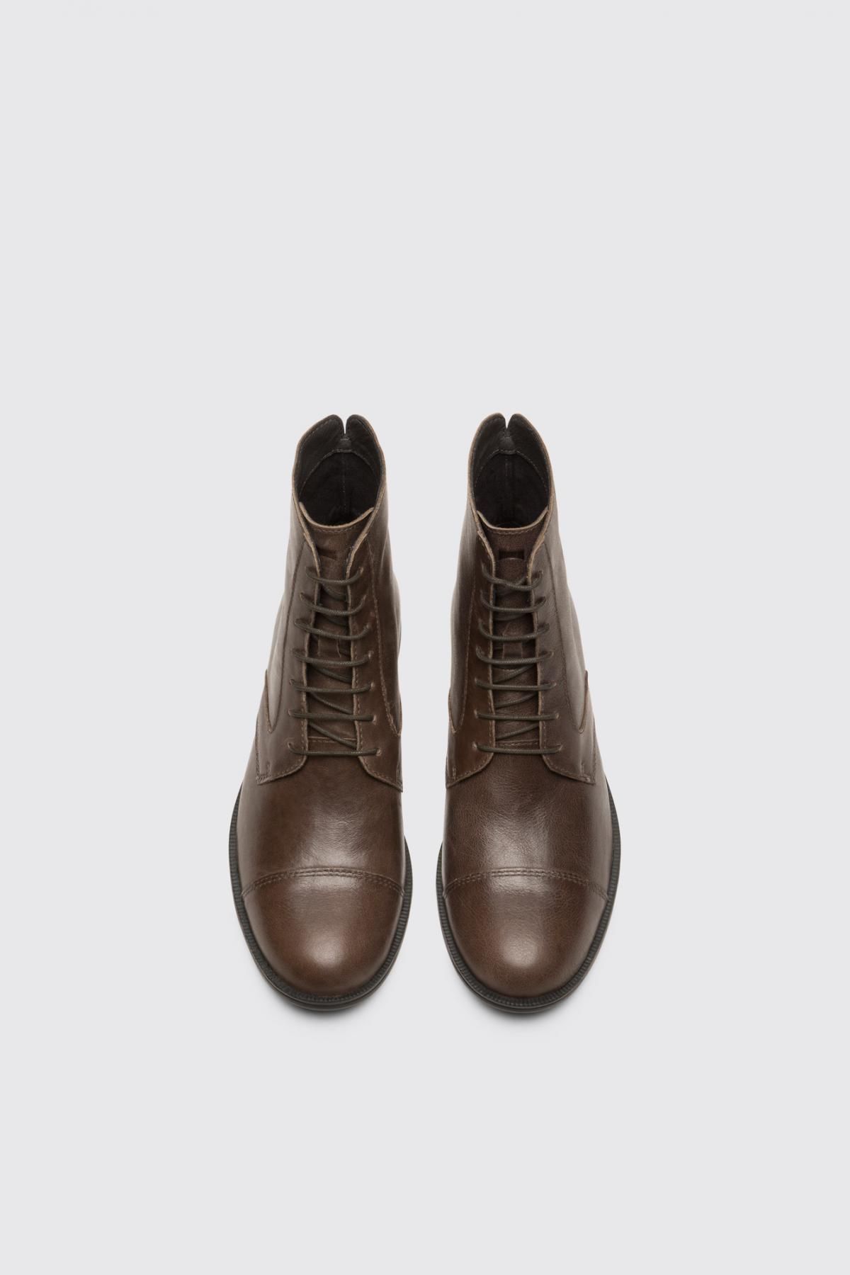캠퍼 클래식 레더 브라운 앵클부츠 Mil K400418-002 GREY - 상세 이미지 4