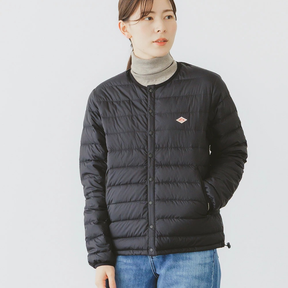 단톤 크루넥 이너 다운 경량 재킷 여성 2025AW DT-A0001RRT 블랙, XS - 상세 이미지 4