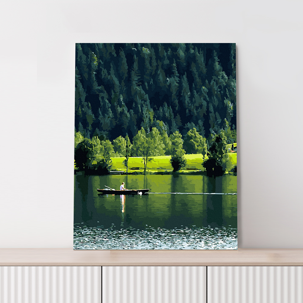 명화그리기 대형 유화 그림 풍경화 감성 취미 그리기세트 DIY 숲의 아이 40x50cm