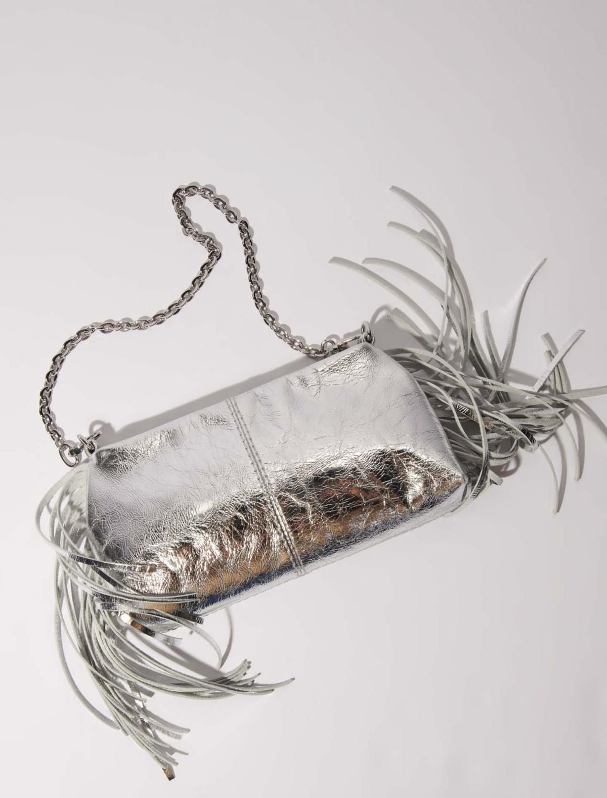 마쥬 메탈릭 프린지 체인 클러치백 3661601912849 SILBER - 상세 이미지 2