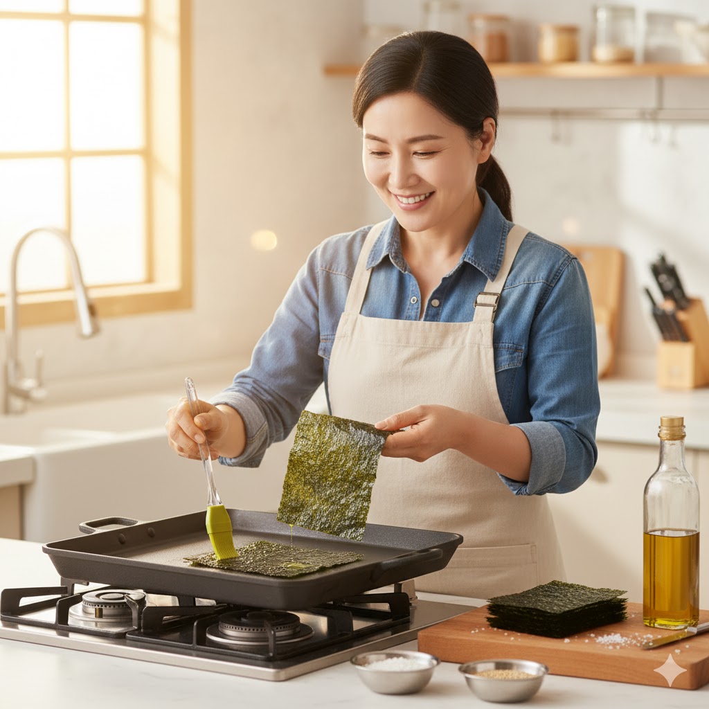 광천해저 광천올리브김 4g 128개 1박스 파래김 재래 들기름 녹차 식당식자재용 도매가 이미지 8
