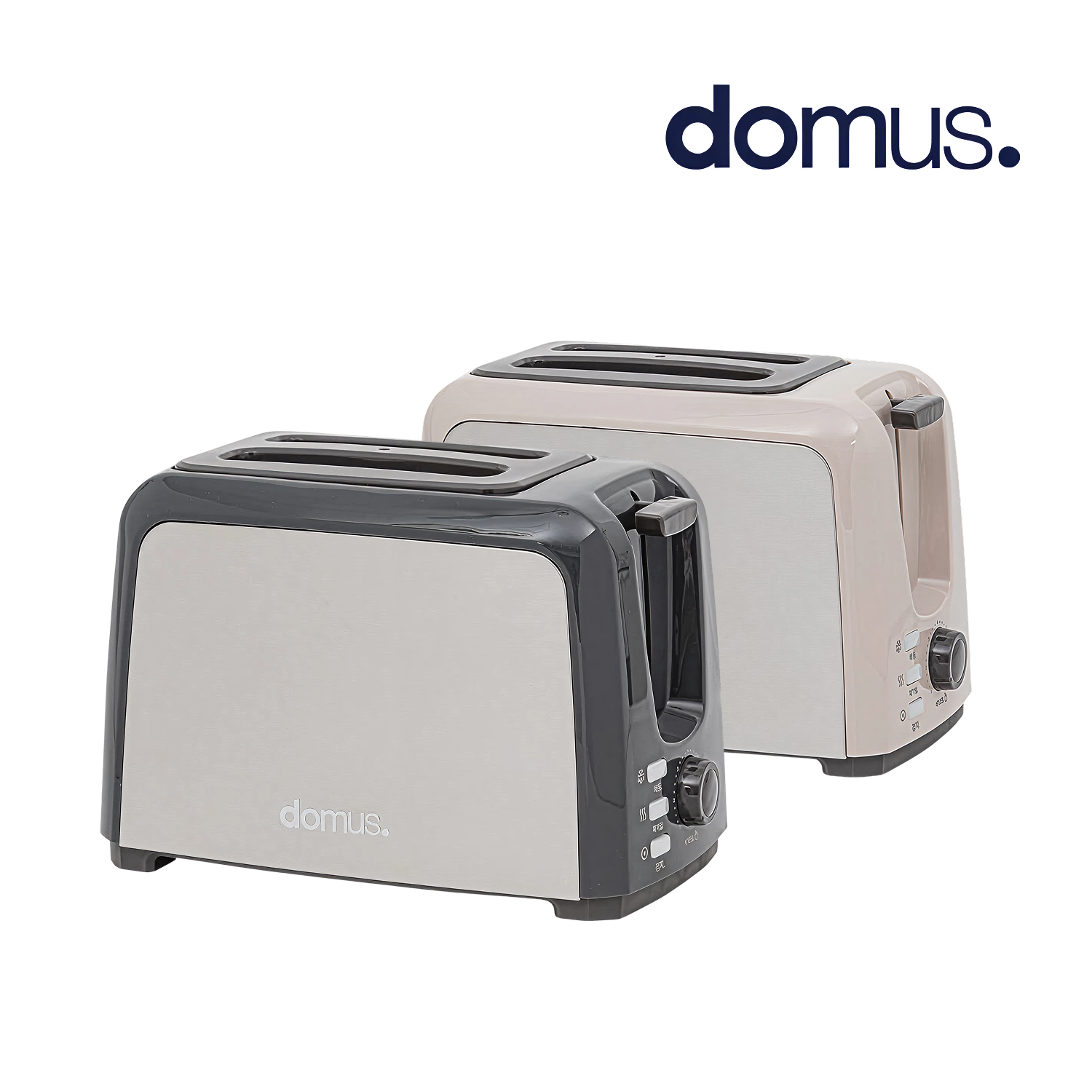 도무스 낭만 2구 전기 토스터기 화이트 밑판 분리형 토스트