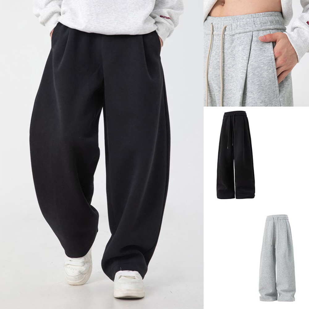 남성 핀턱 팬츠 간절기 남자 트레이닝 스트링 캐주얼 바지 - 상품 이미지