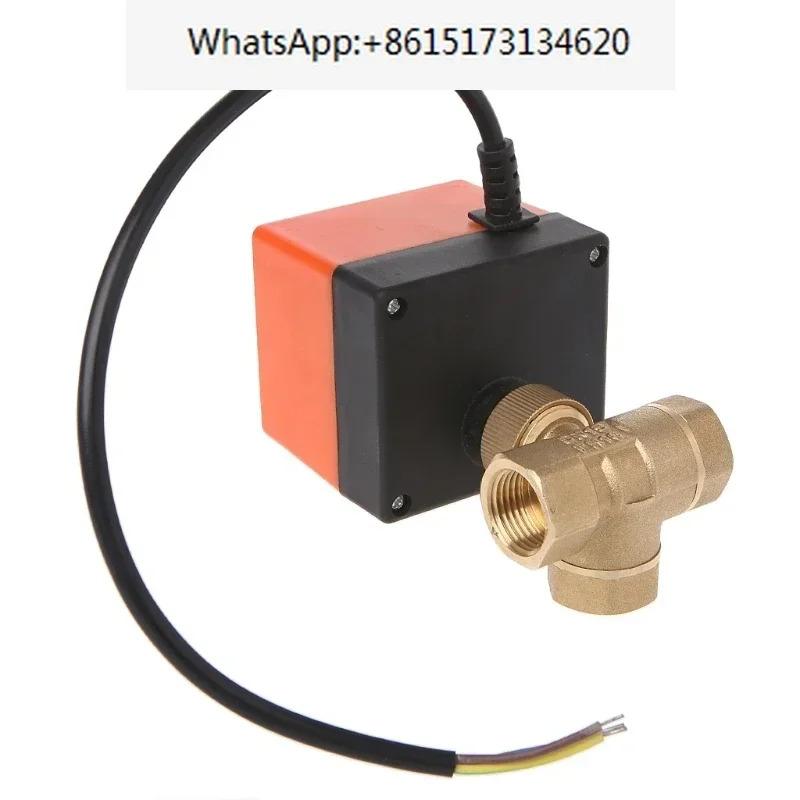 DN15 DN20 DN25 DN32 DN40 전기 볼 밸브 AC220V 3 선 2 제어 황동 스레드 안정