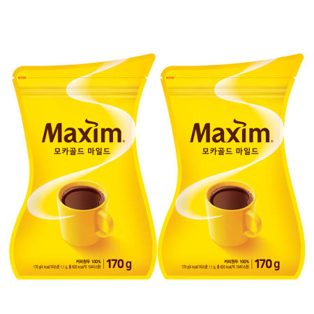 동서 맥심 모카골드 마일드 리필 170g X 2개 알커피 블랙