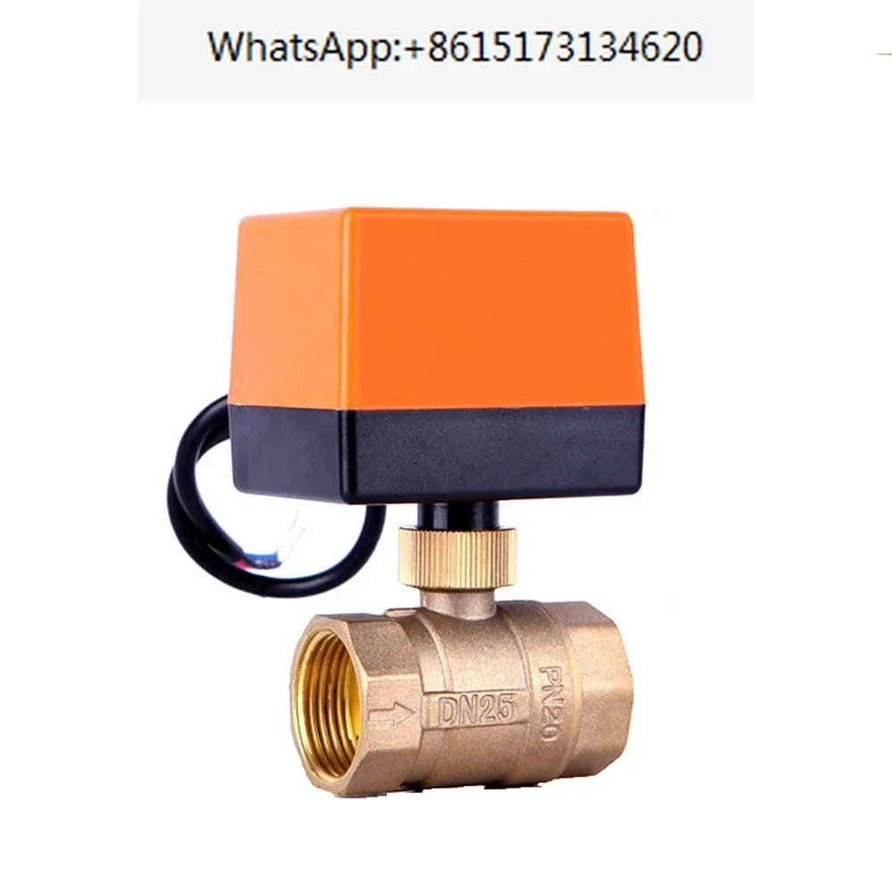 DN15 DN20 DN25 DN32 DN40 전기 볼 밸브 AC220V 3 선 2 제어 황동 스레드 안정