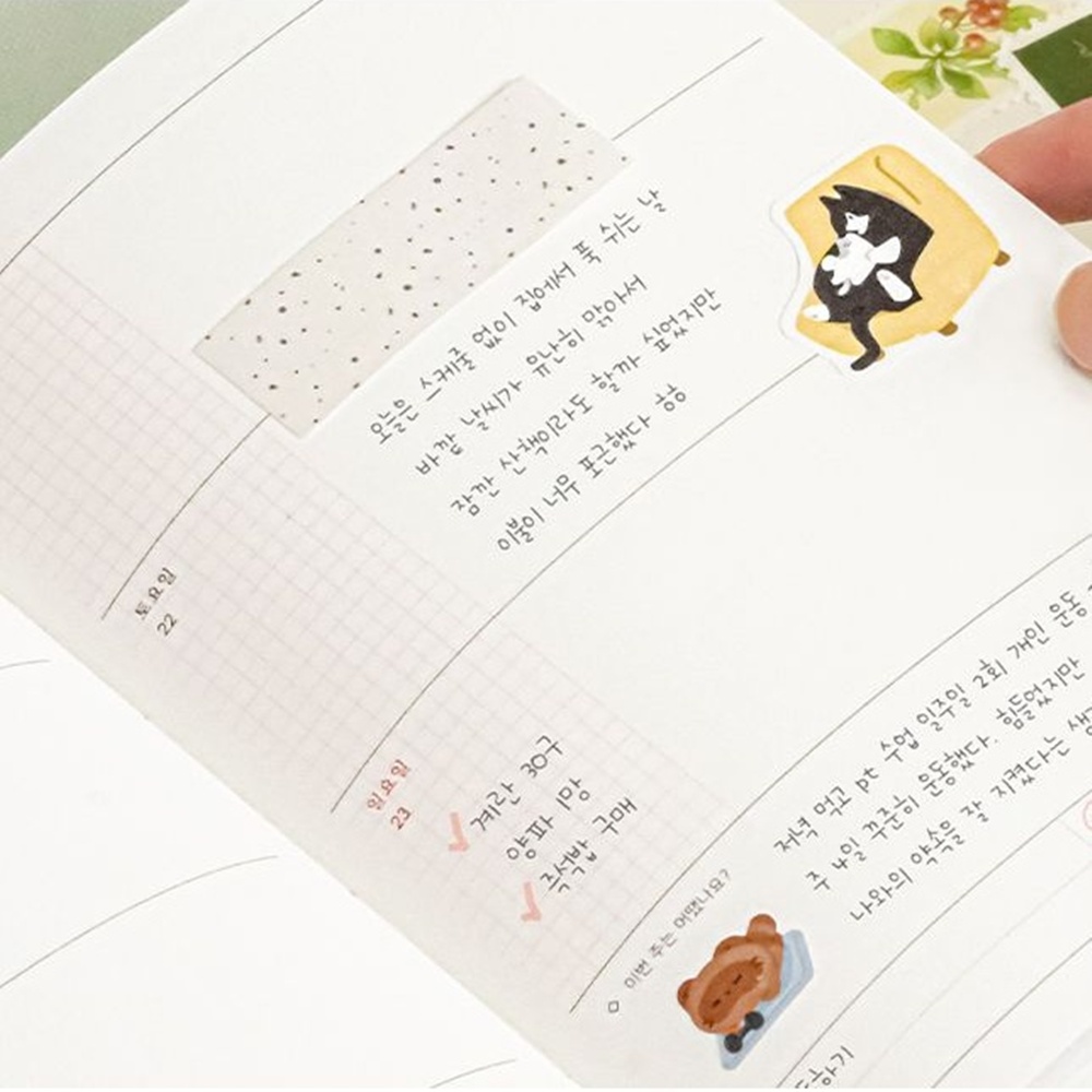 2026 양장 다이어리 위클리 2026년 감성 일러스트 26년 하드커버 주간 물멍 이미지 6