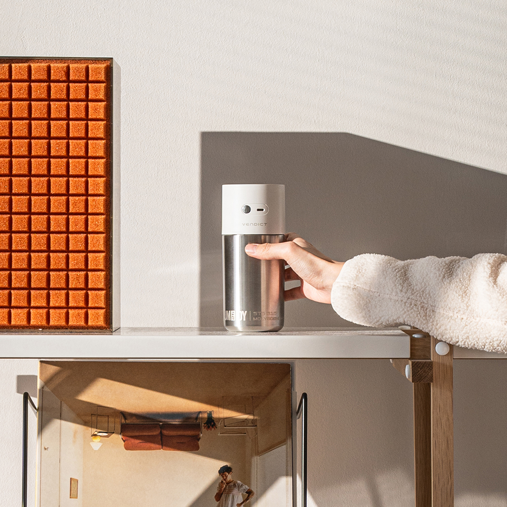 벤딕트 미니 가습기 초음파 사무실 탁상용 스텐 휴대용 무선 통세척 휴미디