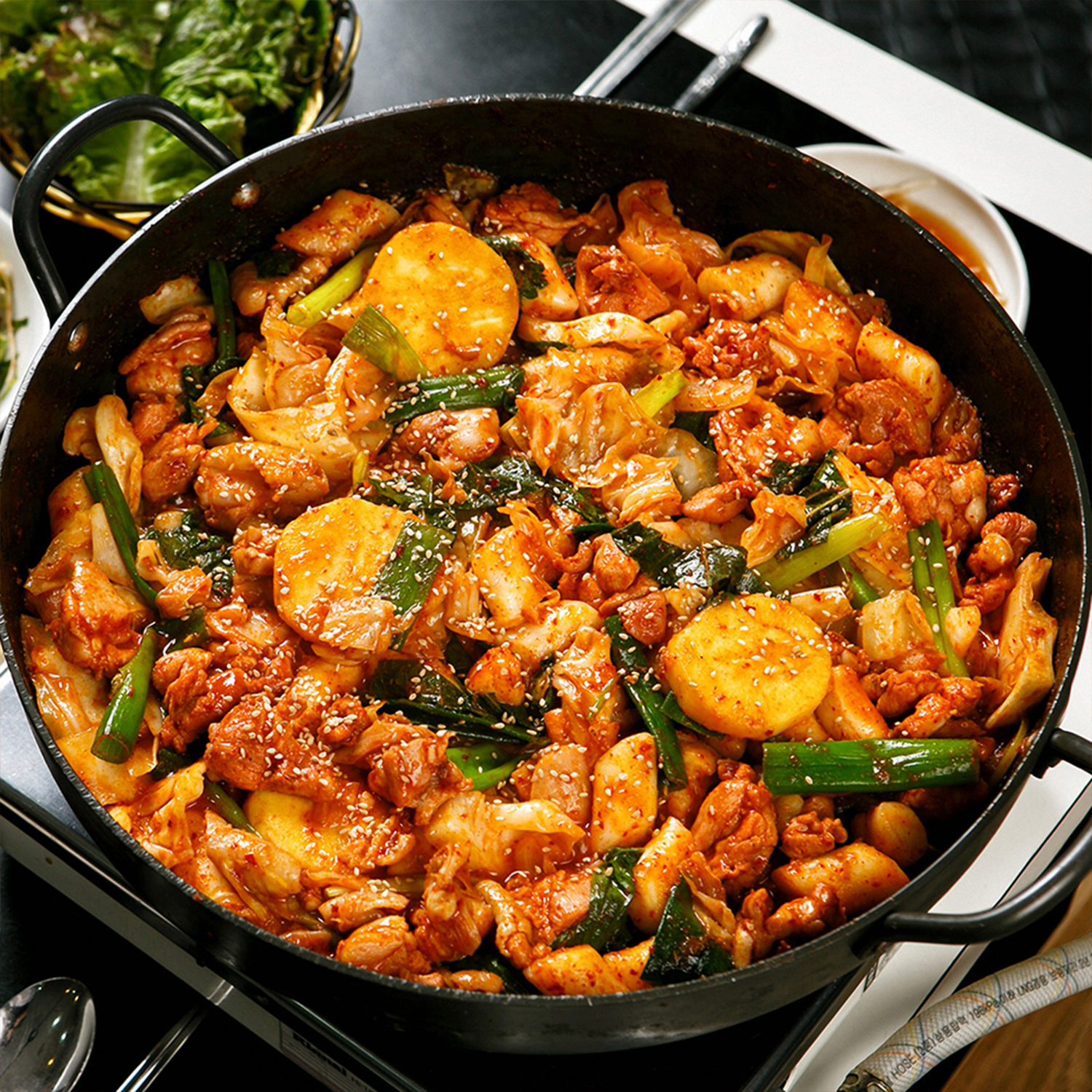 순살 춘천닭갈비 숯불 직화 양념 400g 캠핑용 파티용 파더그로브 - 메인 이미지