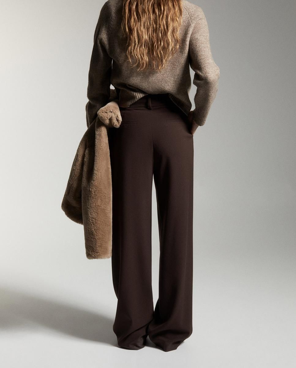 스페라 테일러드 와이드핏 정장 슬랙스 팬츠 58405003268 MARRON - 상세 이미지 4