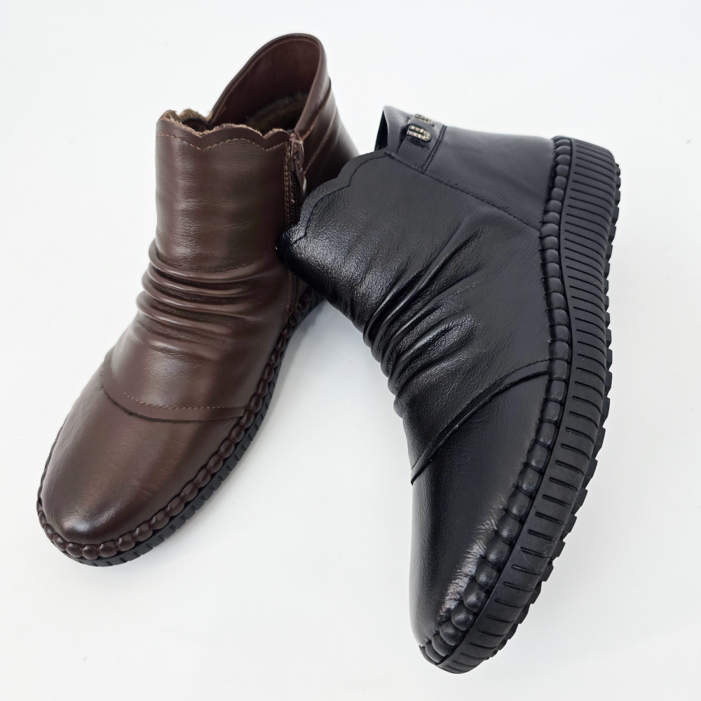 소가죽 방한 부츠 발편한 털 겨울 신발 588 - 상세 이미지 4