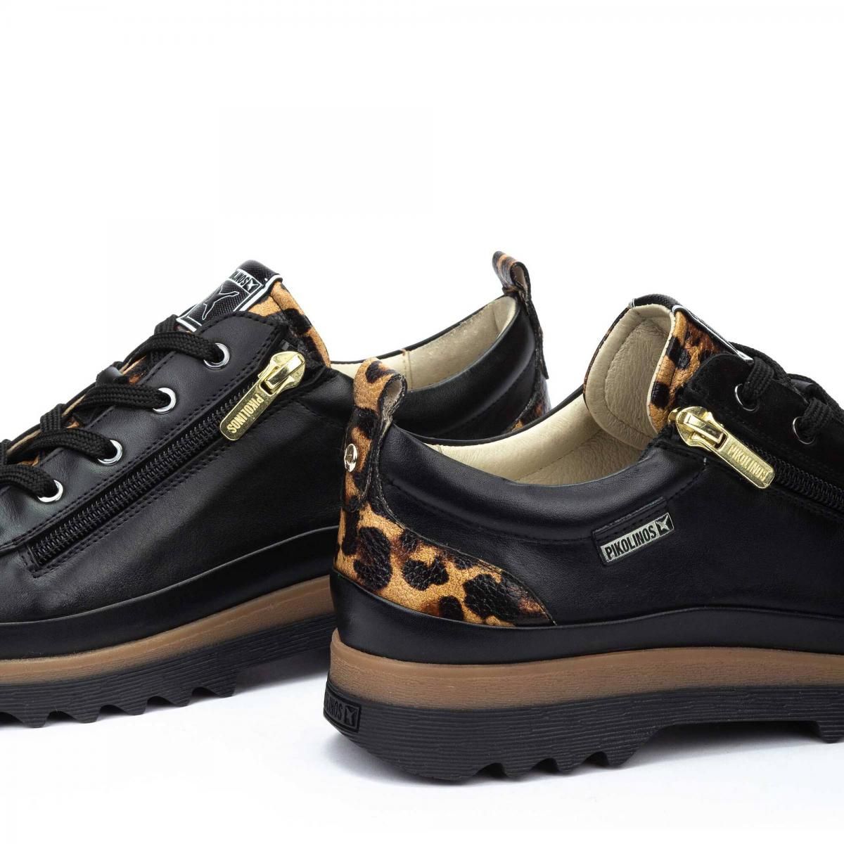 피콜리노스 컴포트 레이스업 지퍼 캐주얼 스니커즈 VIGO W3W-6979C13 BLACK - 상세 이미지 3