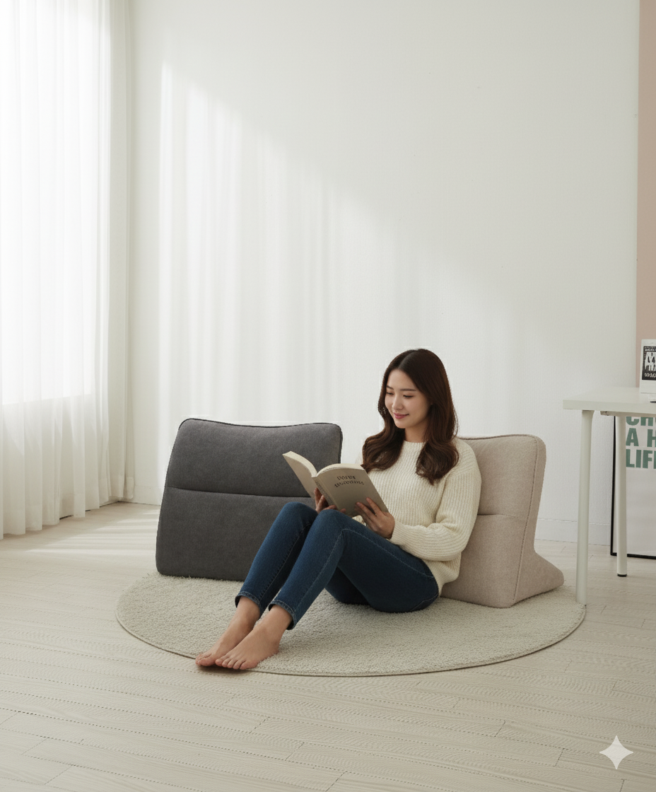 따숨마루 침대 쇼파 겸용 허리 1인 삼각 등받이쿠션