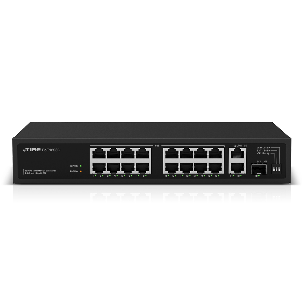ipTIME 스위칭허브 PoE1603Q 16포트 기가비트 랜포트 확장 네트워크 - 상세 이미지 3