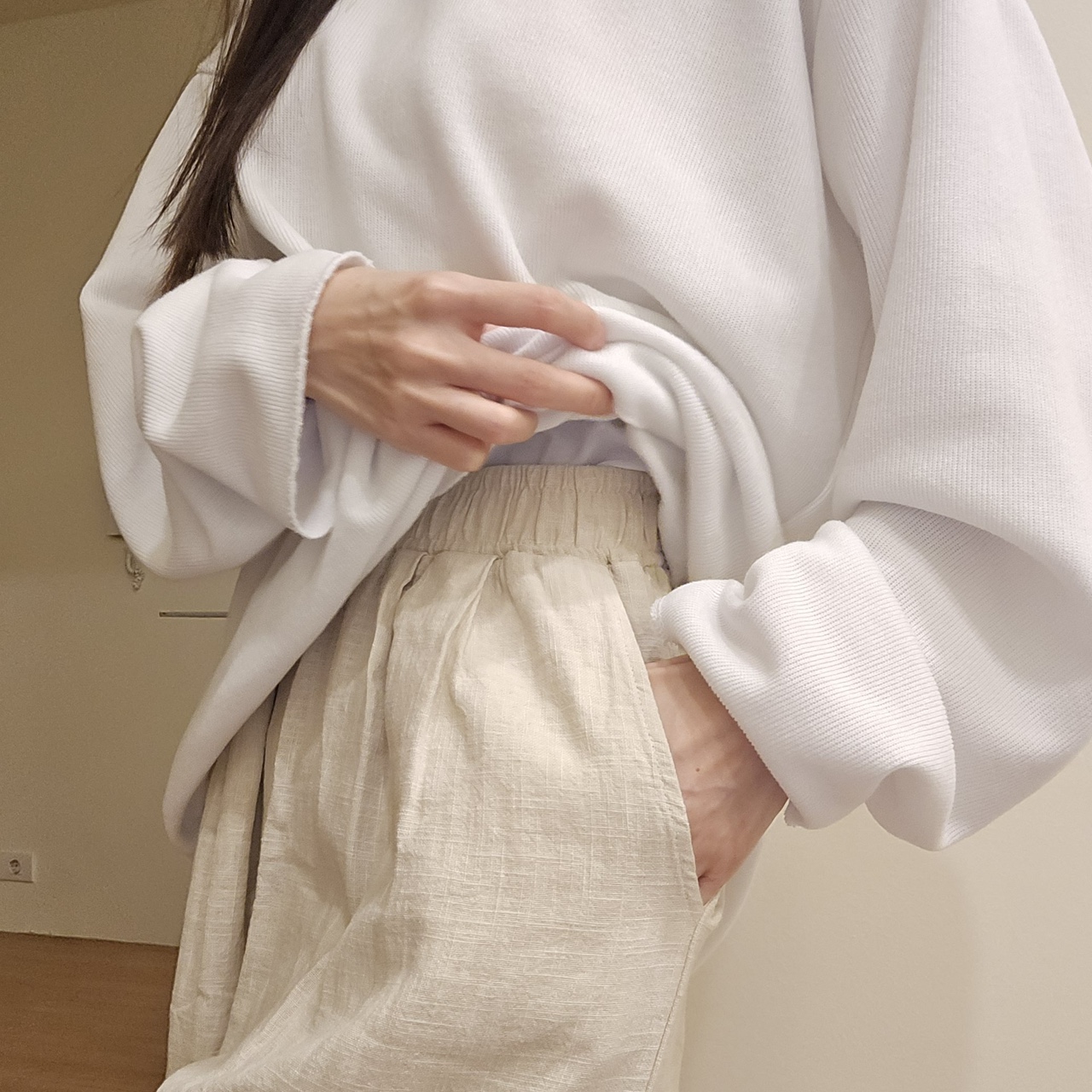 초기 임산부 바지 임산부 와이드 임부복 조리원 바지 - 상세 이미지 5