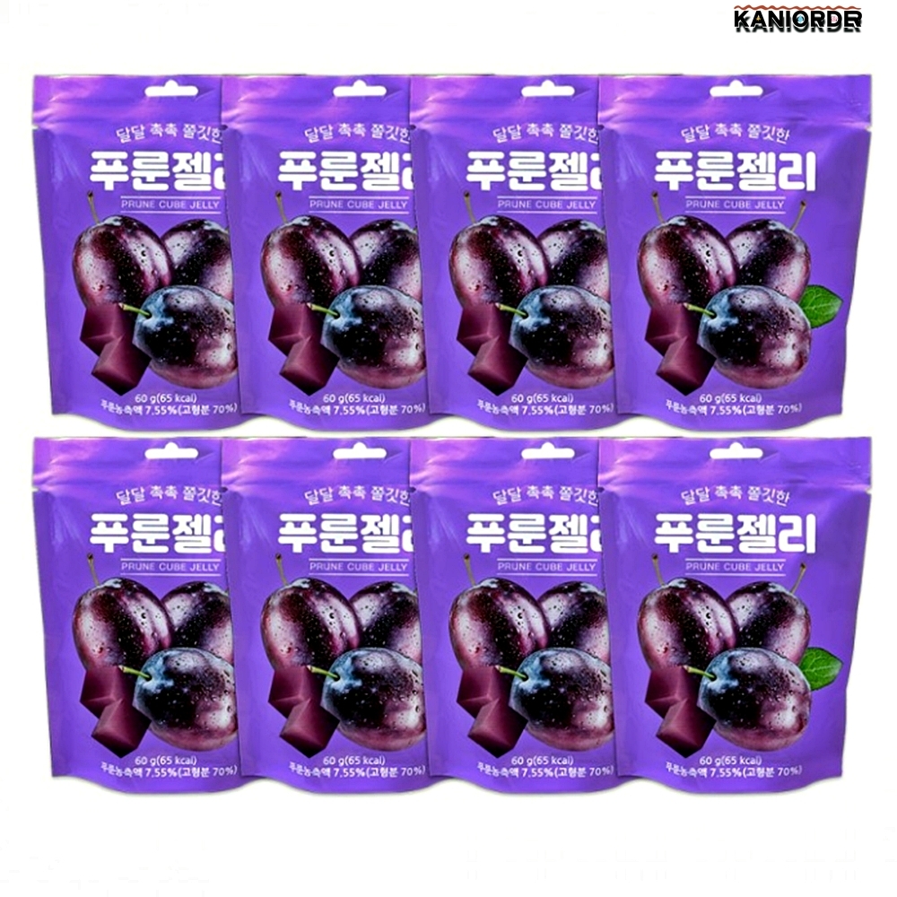 변비젤리 푸룬 건자두 식이섬유 젤리 배변활동에 도움 푸른 큐브 60g10개 - 상품 이미지
