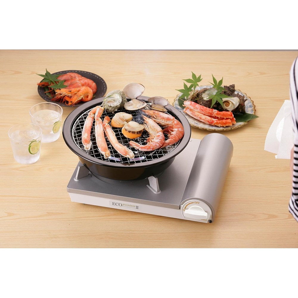 이와타니 카세트 후 에코 프리미엄Ⅲ 휴대용 가스레인지 내연식 고화력 일본제 CB-EPR-3