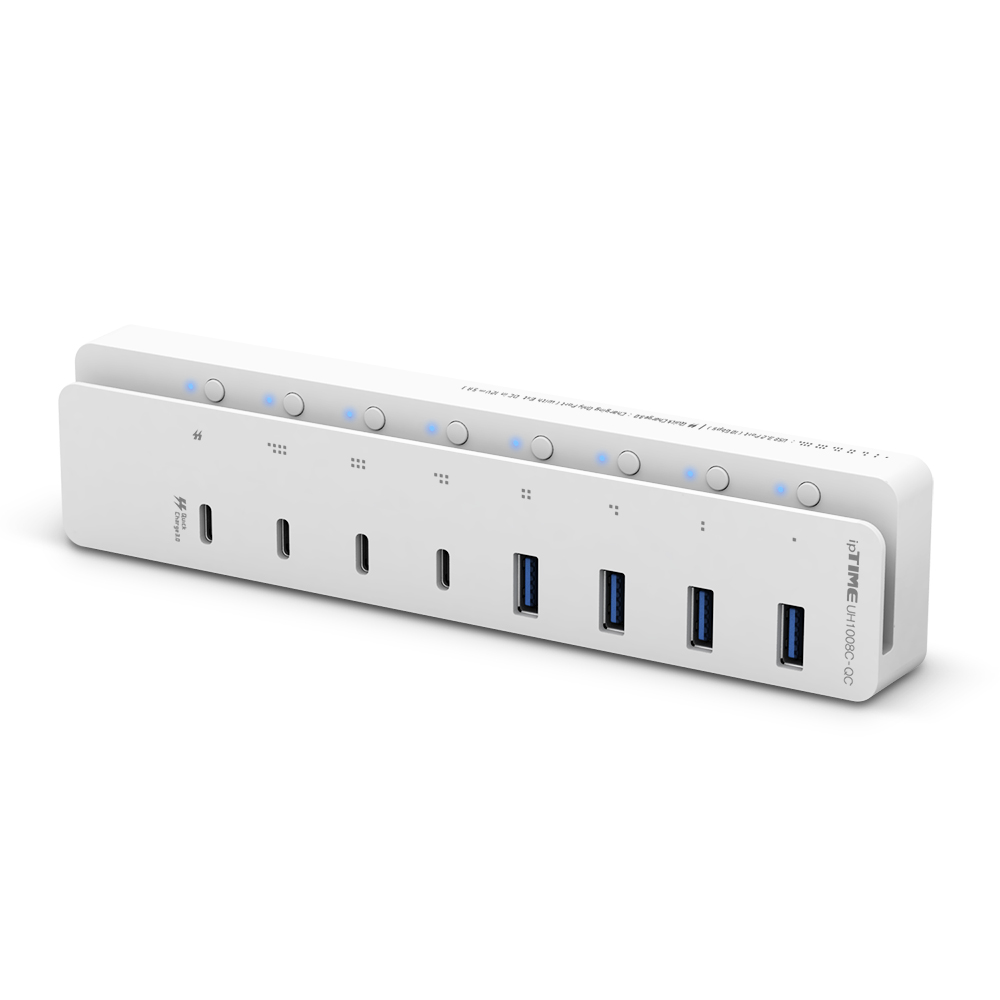 ipTIME UH1008C-QC 유전원 8포트 USB 허브 USB3.2 Gen2 초고속충전 - 상세 이미지 3