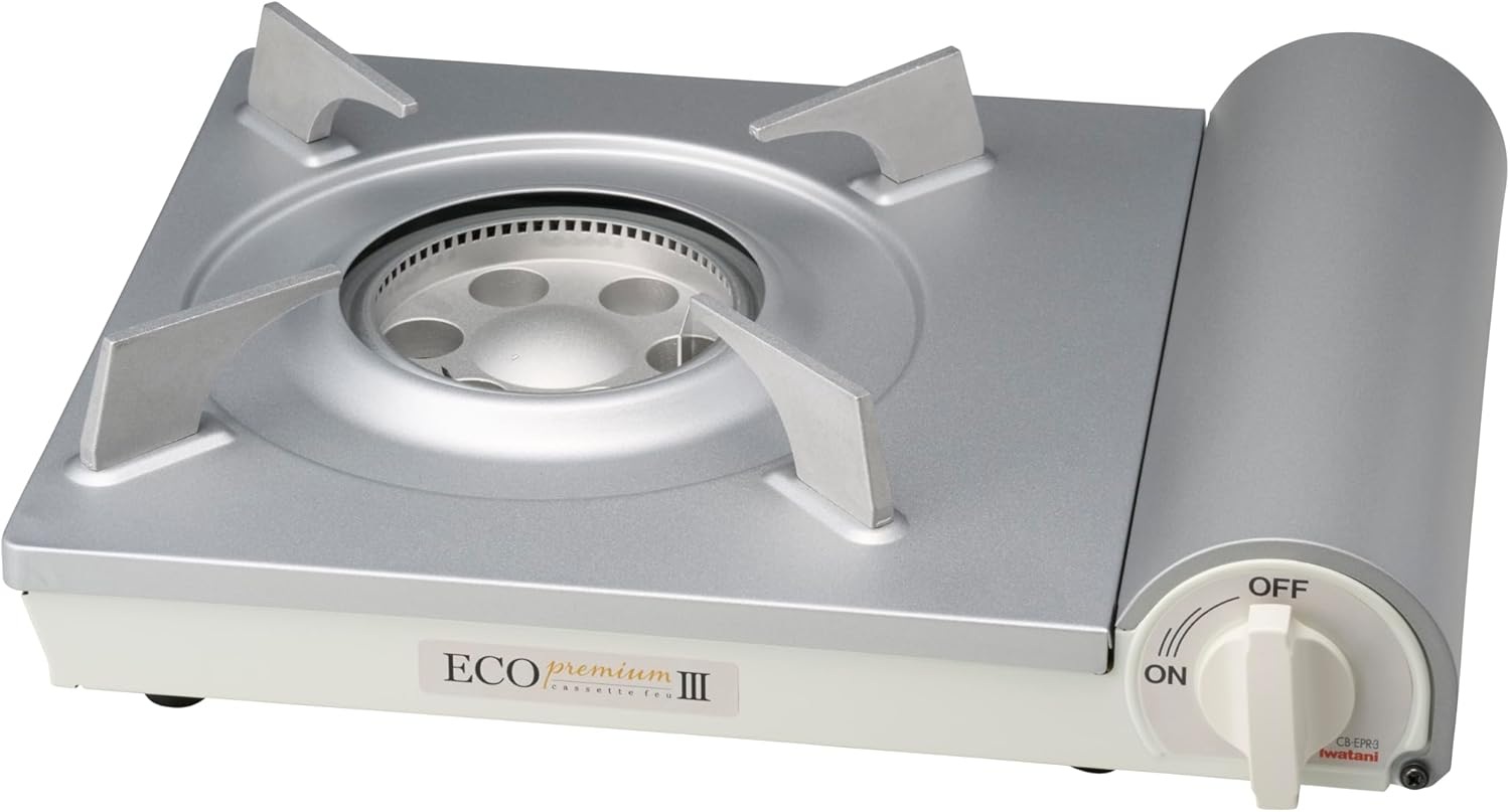 이와타니 카세트 후 에코 프리미엄Ⅲ 휴대용 가스레인지 내연식 고화력 일본제 CB-EPR-3
