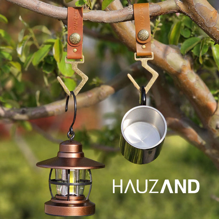 캠핑 후크 인디안행어 걸이 고리 천연가죽 황동 하우잰드