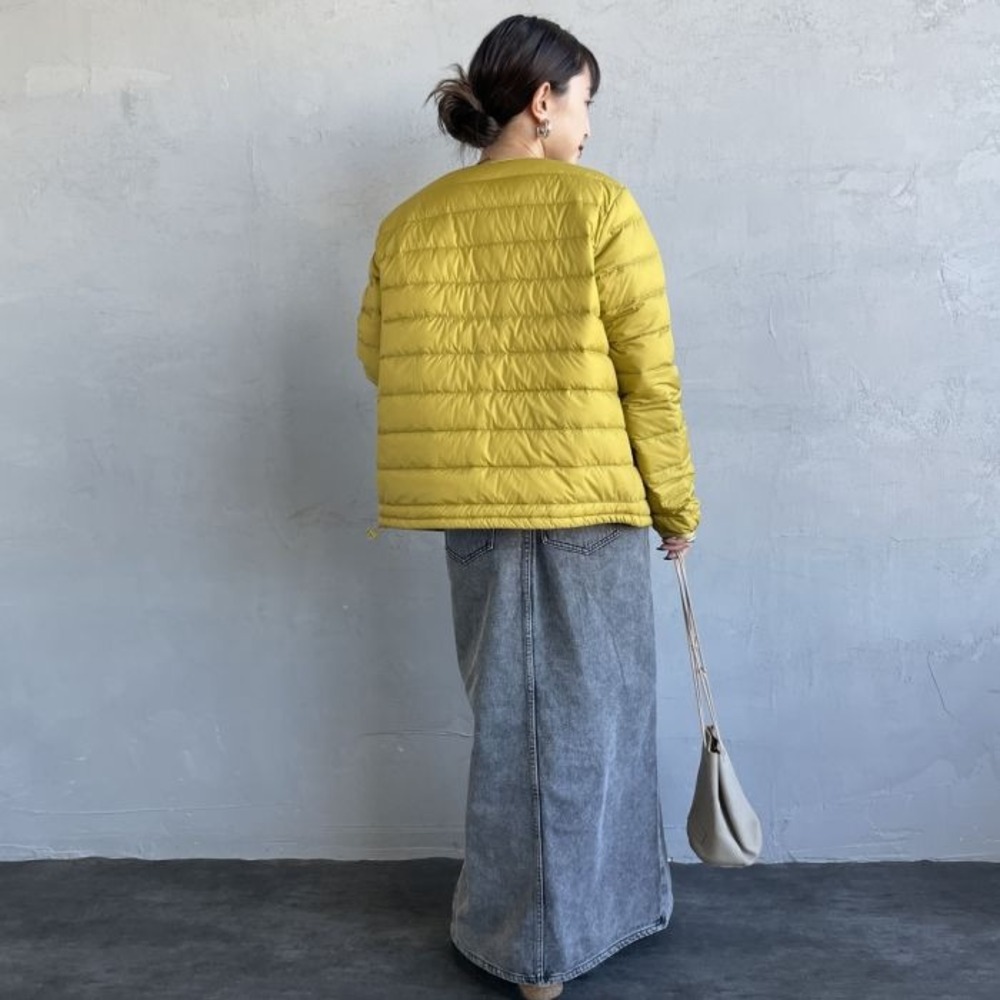 단톤 크루넥 이너 다운 경량 재킷 여성 2025AW DT-A0001RRT 머스타드 - 상세 이미지 5