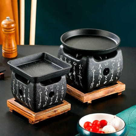 규카츠화로 식 구이판 미니 돌판 화산석 숯불 가정용