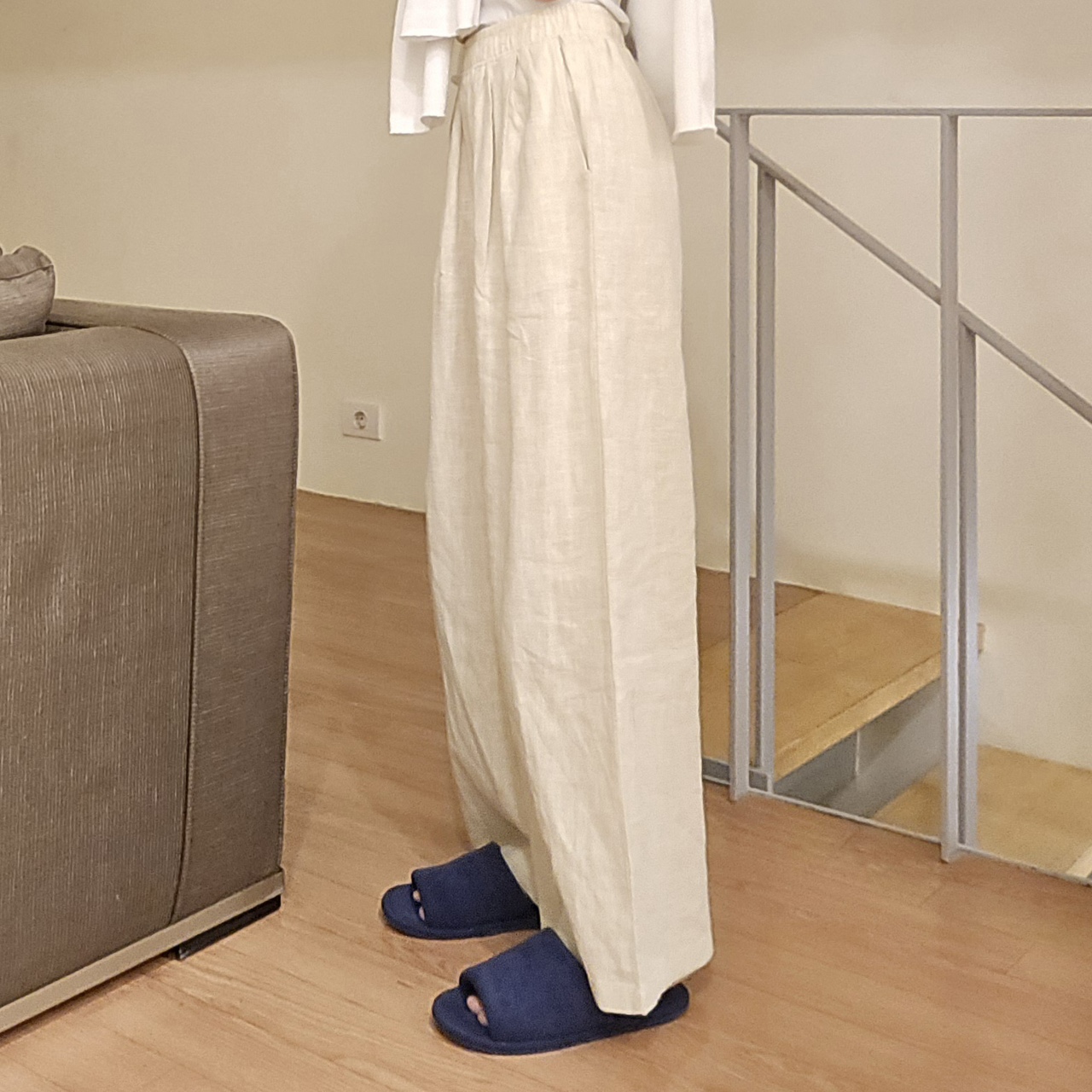 초기 임산부 바지 임산부 와이드 임부복 조리원 바지 이미지 6