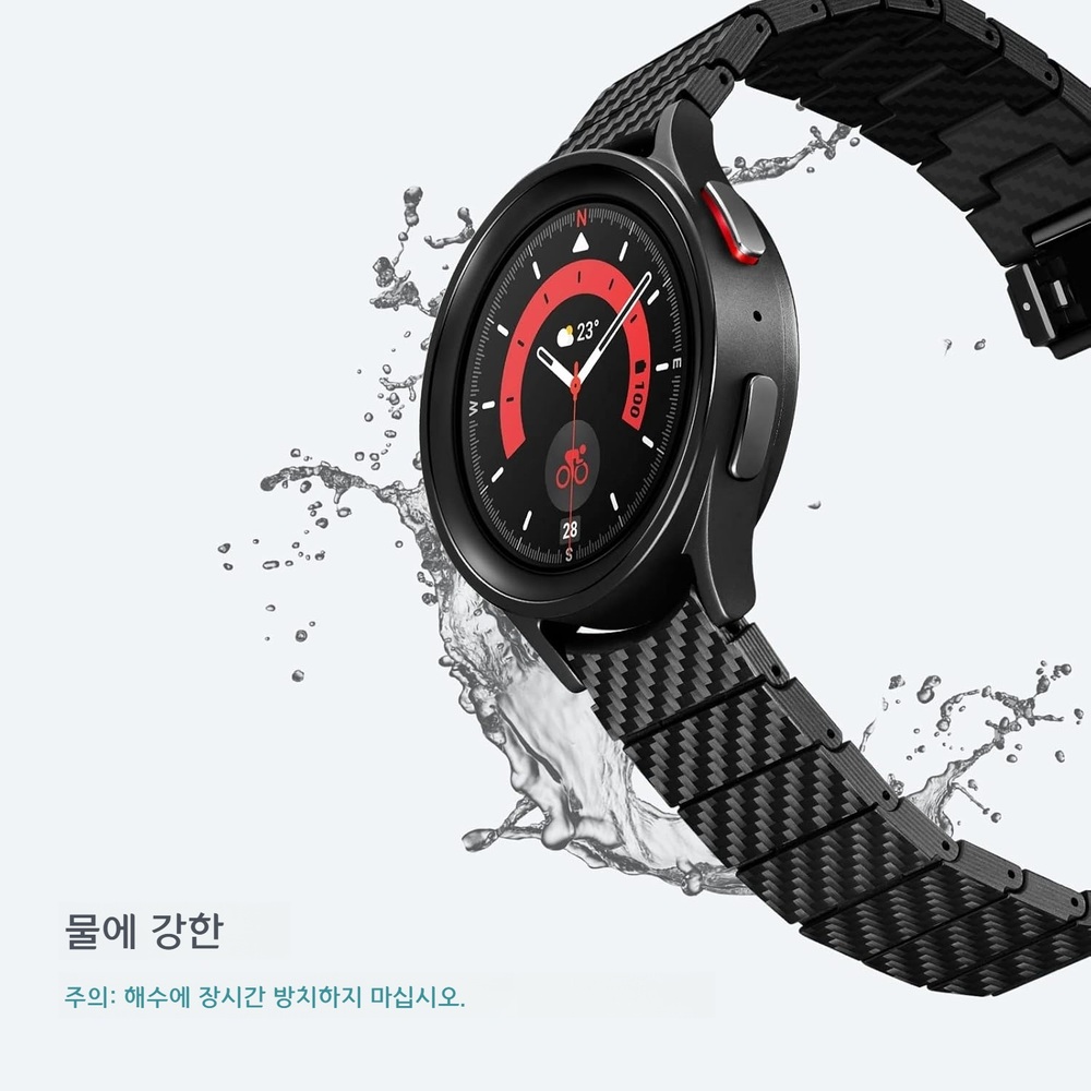 피타카 갤럭시 워치 밴드 카본소재 모던 스트랩 7·6·5·4·클래식·프로 시리즈 호환 - 상세 이미지 5