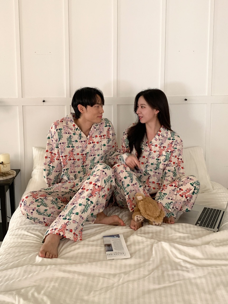 디즈니 커플 파자마구피잠옷세트 긴팔 긴바지 파자마 홈웨어 선물 이미지 7
