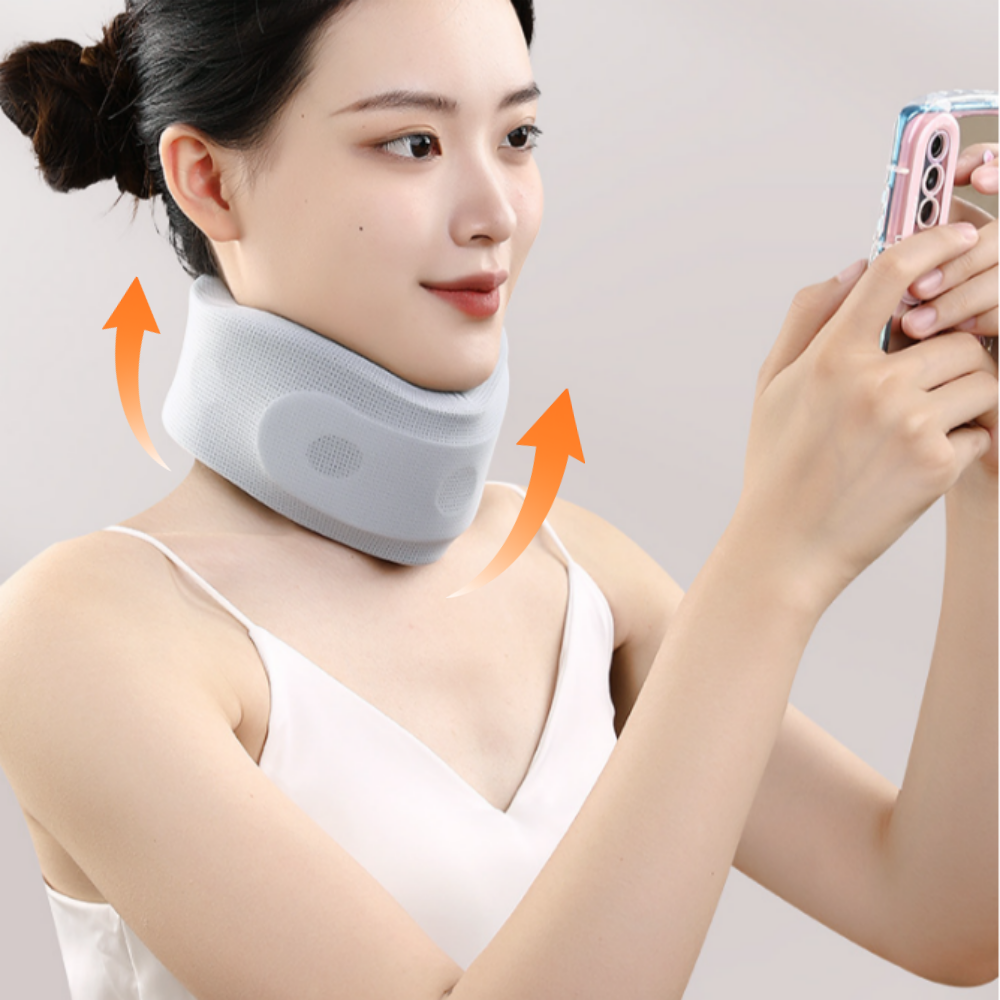 일상용 목보호대 일자 거북 목 경추 보호대 지지대 통기성과 착용감 좋은 깁스 M - 상세 이미지 2