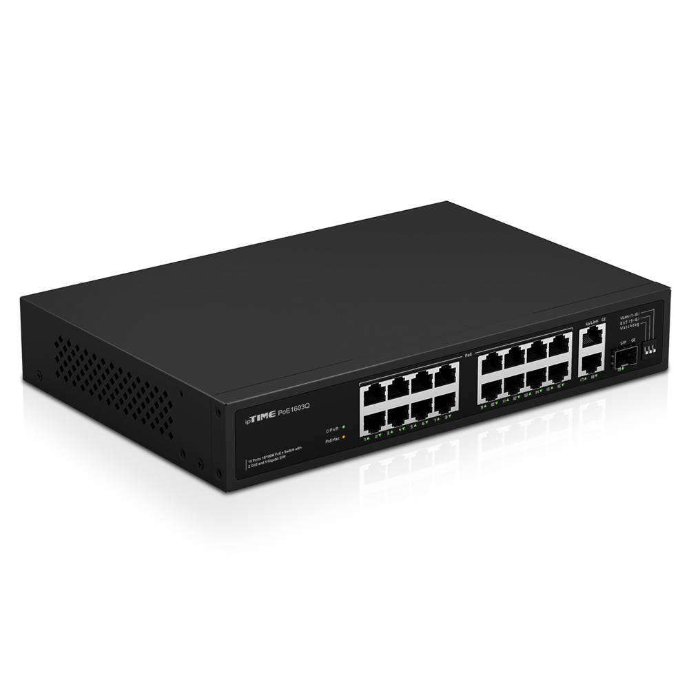 ipTIME 스위칭허브 PoE1603Q 16포트 기가비트 랜포트 확장 네트워크 - 상세 이미지 2