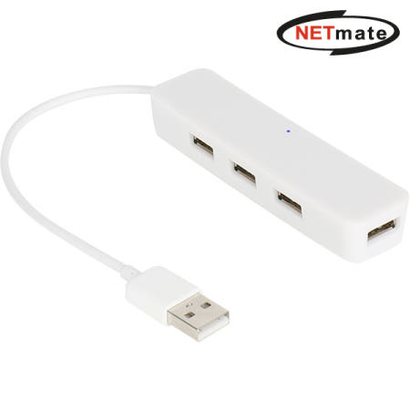 강원전자 넷메이트 USB2.0 4포트 무전원 허브 (화이트) NMX-BY222