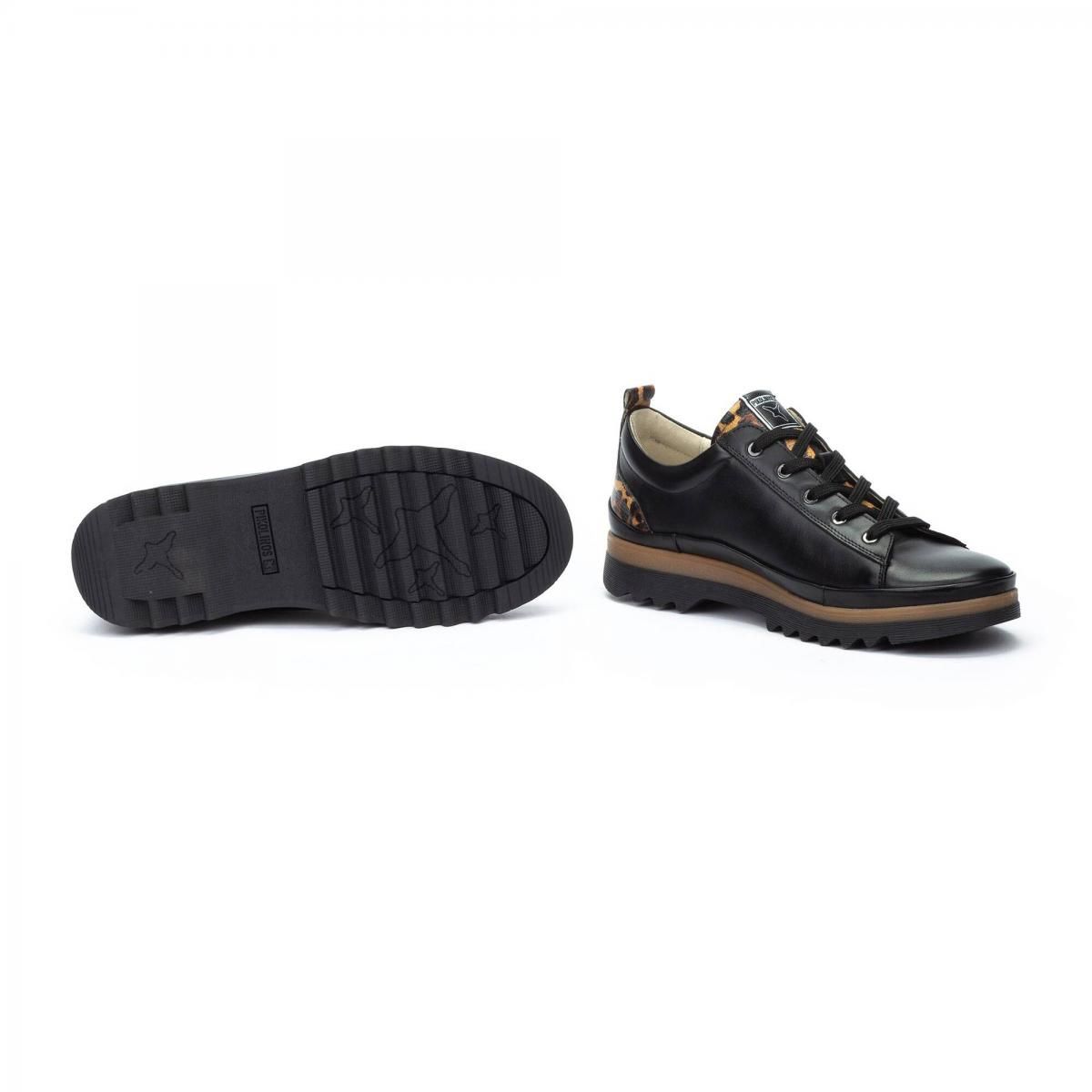 피콜리노스 컴포트 레이스업 지퍼 캐주얼 스니커즈 VIGO W3W-6979C13 BLACK - 상세 이미지 5