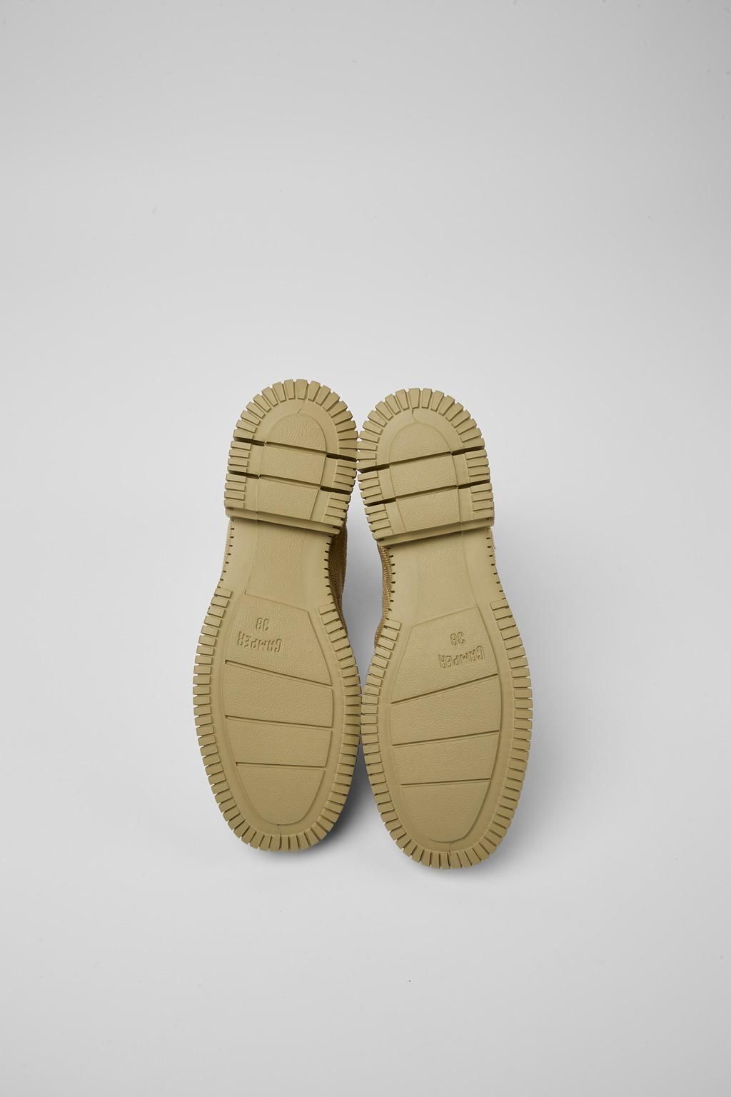 캠퍼 테크니컬 친환경 TENCEL 여성 베이지 지퍼 앵클부츠 K400356-014 BEIGE - 상세 이미지 5