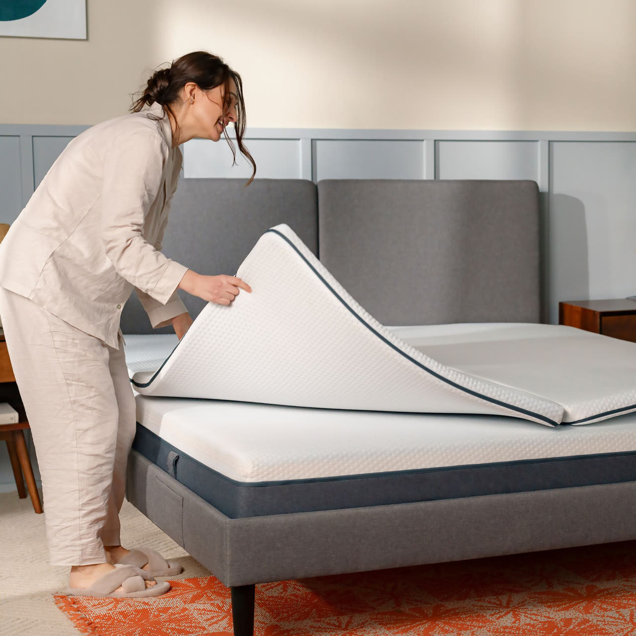 엠마 양면 3중 레이어 독일 토퍼 D(더블)