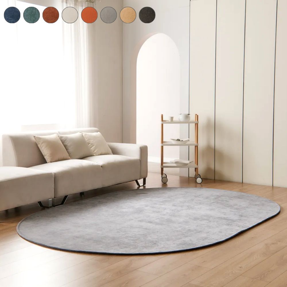 8컬러 14사이즈 포인트 방수러그 주문제작 카페트 애쉬그레이, (타원)150x225cm