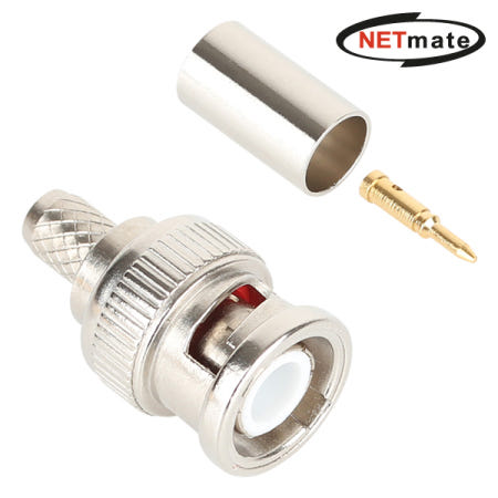 강원전자 강원전자 넷메이트 BNC 4C 압착 커넥터(50ohm/낱개) NM-BNC23